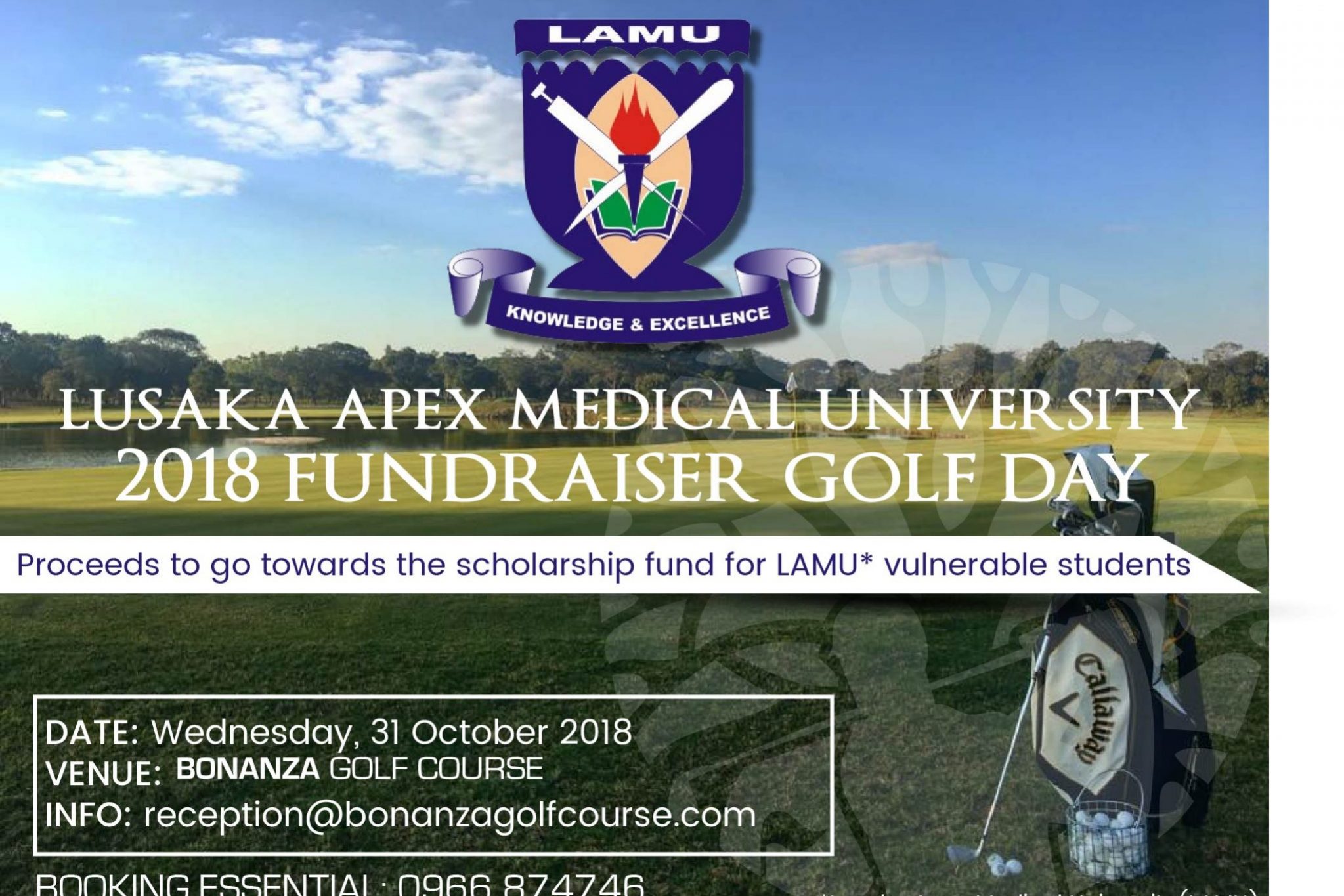 FB WEB_advert – APEX bonanza golf course, zambia, lusaka, golf day, corporate golf day, win, stand a chance, lusaka apex medical university