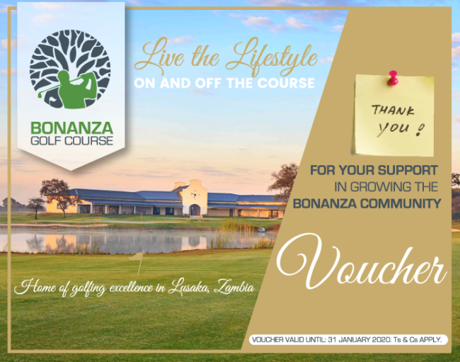 bonanza golf course, zambia, lusaka, golf, membership, discount, reward, voucher